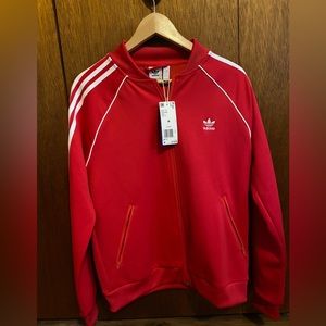 RED ADIDAS TRACK JACKET